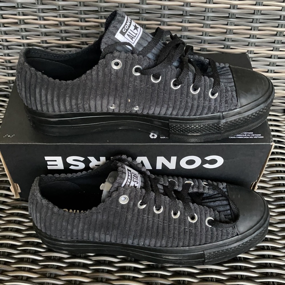 Converse Ctas Lift Platforms OX Black/Black/Black WMNS - Picture 2 of 16